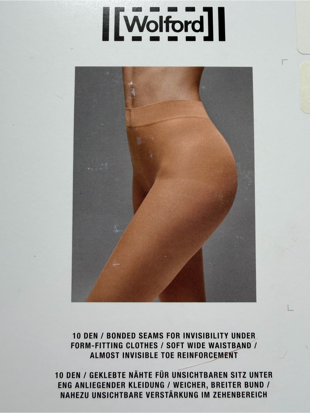 $65 Wolford Pure 10 Tights Gobi Caramel Sheer Nude Matte Invisible Seamless XS - Picture 11 of 13
